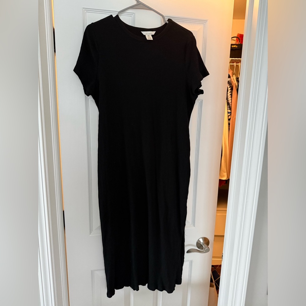 H&M MAMA - Black Ribbed Maternity Dress - Size XL